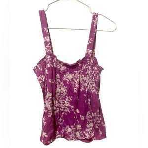 Old Navy Plum Flowered Tank Size Large